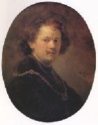 REMBRANDT Harmenszoon van Rijn Self Portrait Bareheaded (mk05) oil